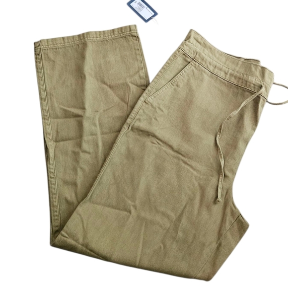 Universal Thread Tribeca Green Wide Leg Drawstring Jeans/Pants Women 16L - Picture 5 of 9